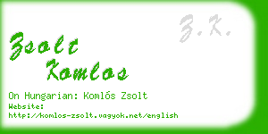 zsolt komlos business card